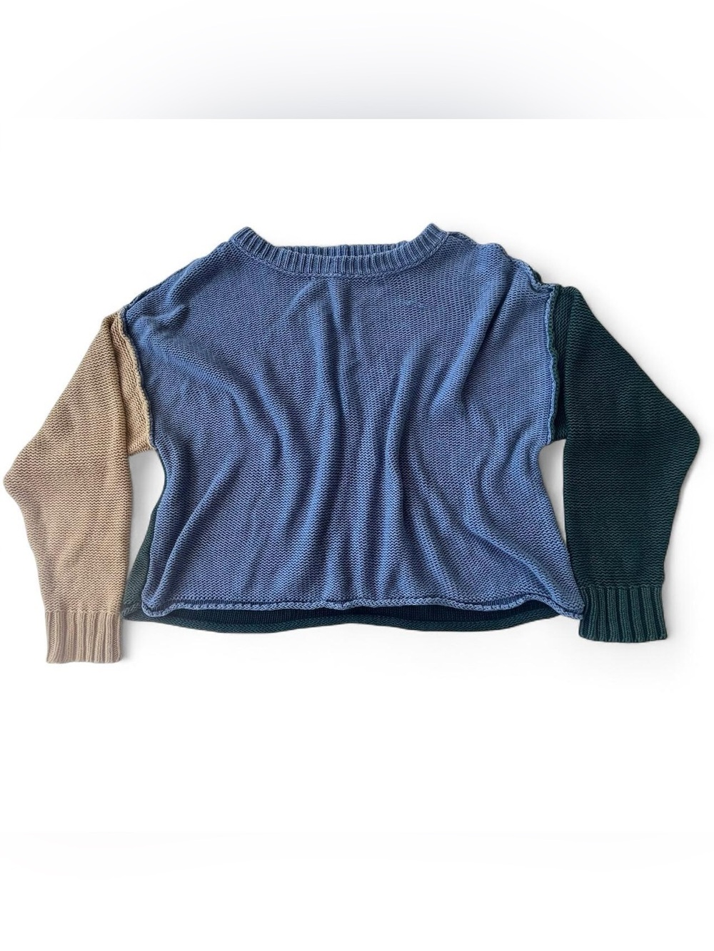 American Eagle Colorblock Knit Sweater Size XL Cozy Pullover Casual Fall Winter